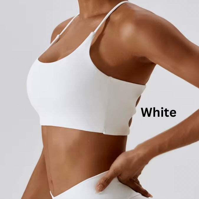 Athletic U Neck Spaghetti Strap Sports Bra - Made to order 2 week dispatch