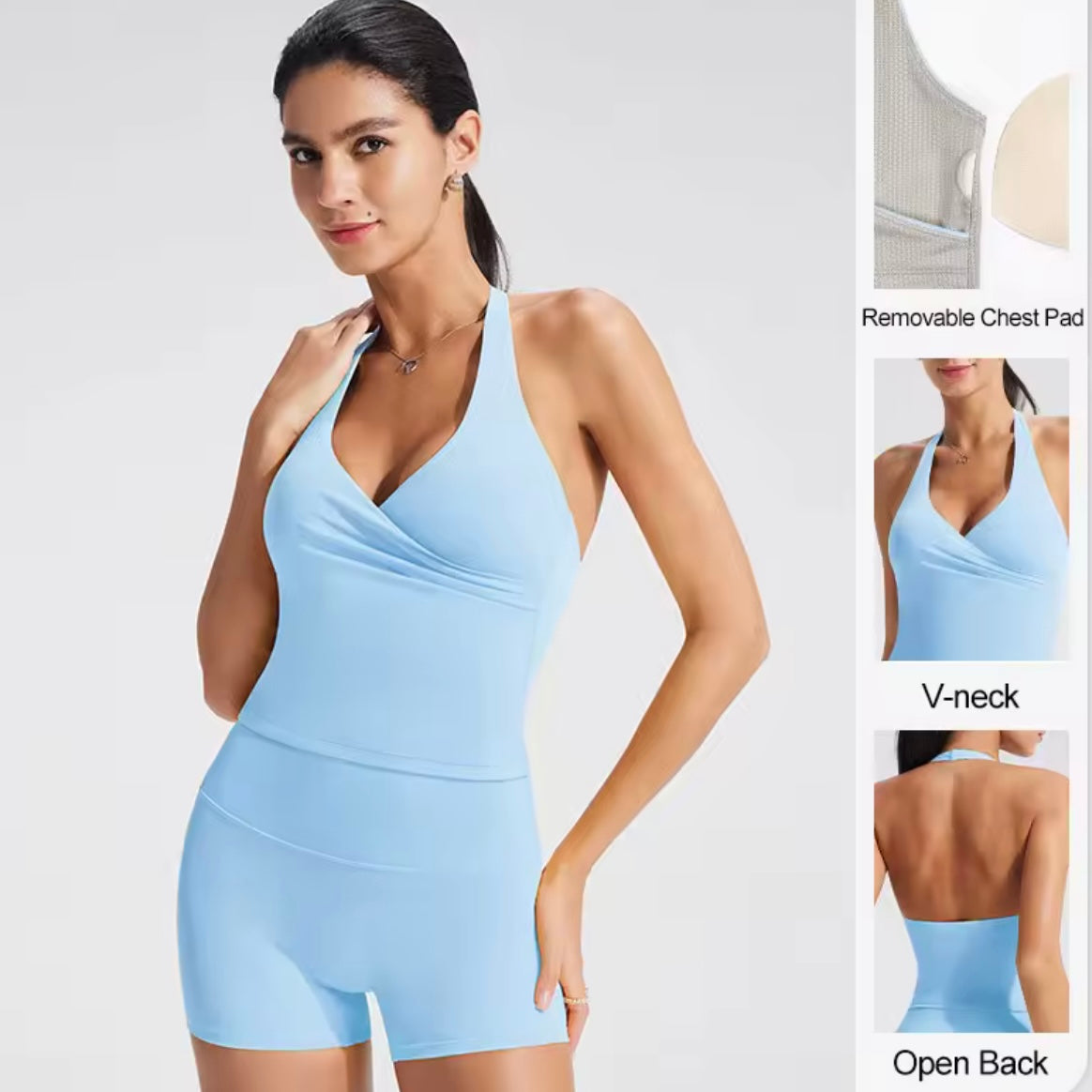 Define Luxe Gym Halterneck Top - Made to Order 2 week dispatch