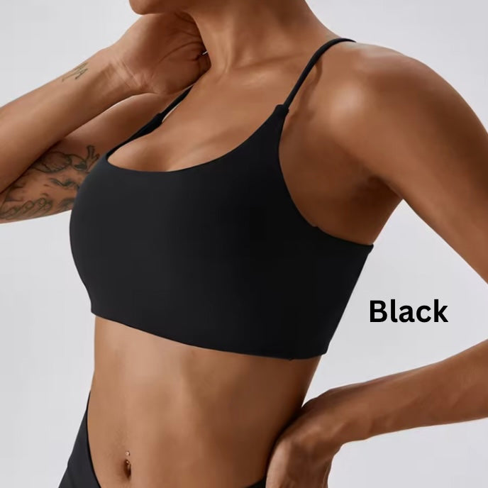 Athletic U Neck Spaghetti Strap Sports Bra - Made to order 2 week dispatch