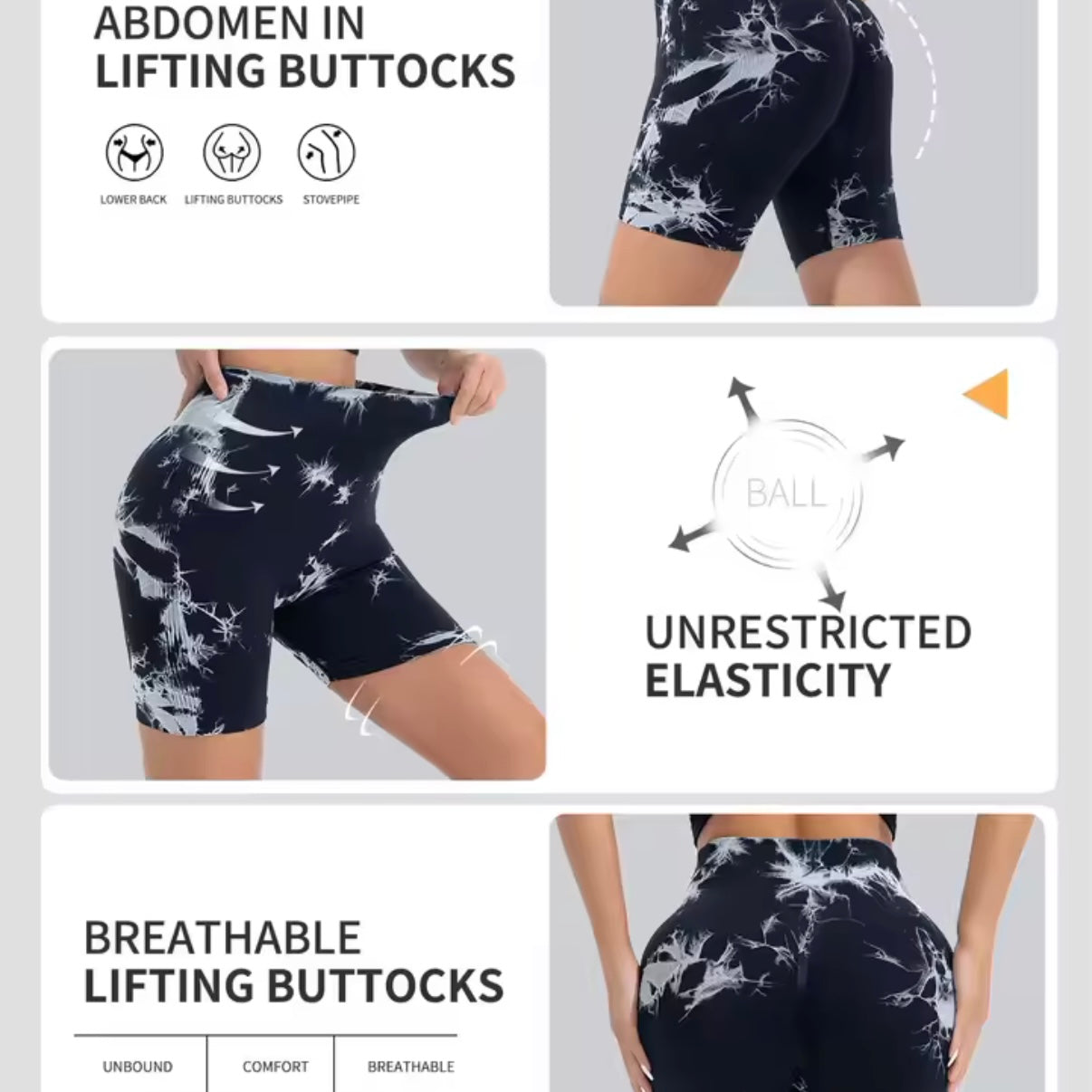 Tie dyed Seamless Shorts - Made to order 2 week dispatch