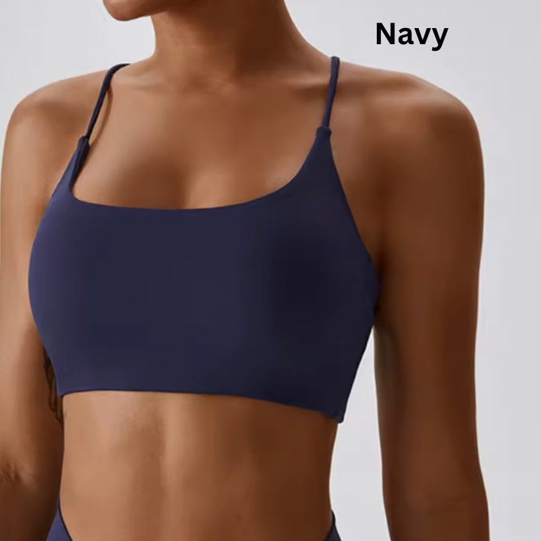 Athletic U Neck Spaghetti Strap Sports Bra - Made to order 2 week dispatch