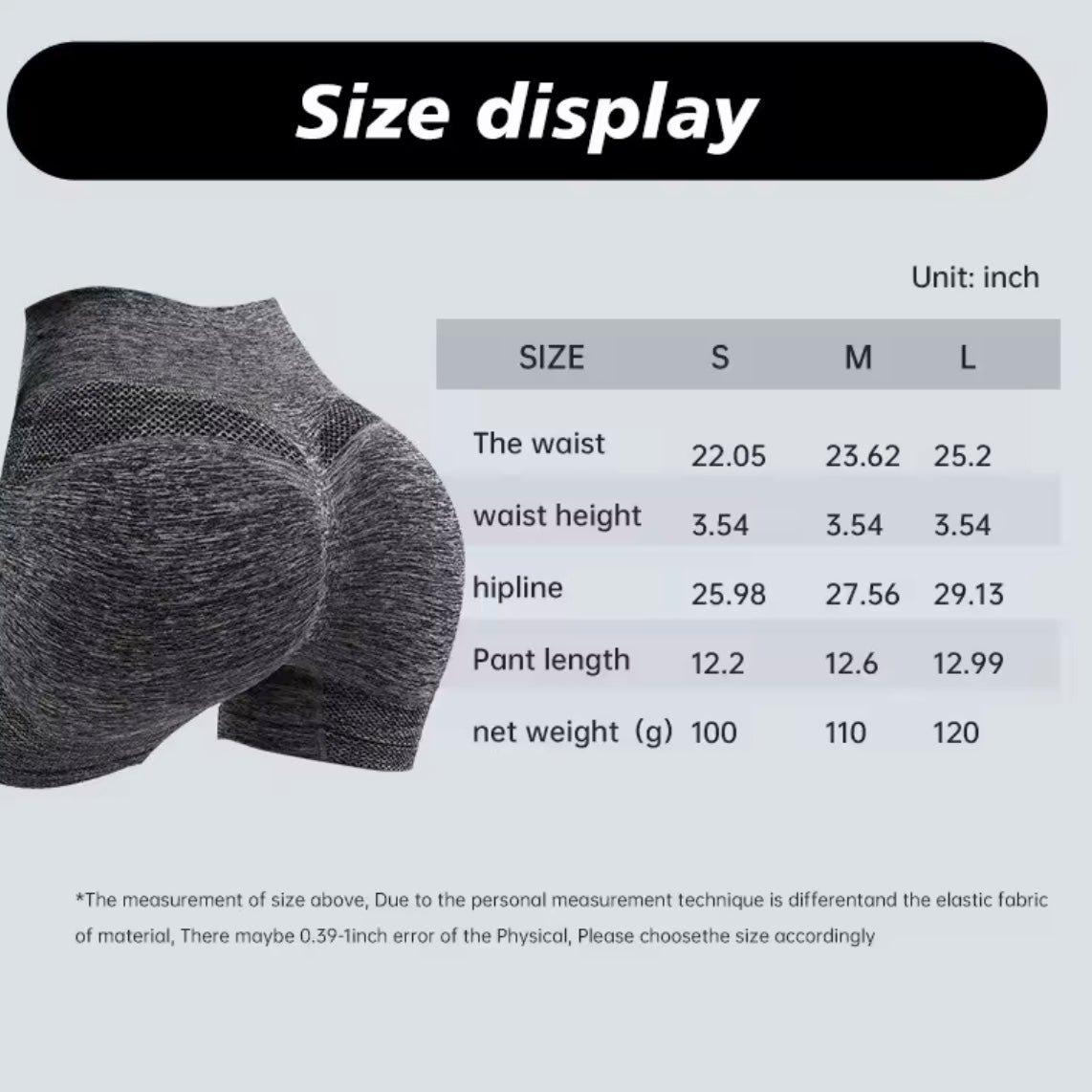 High Waist butt lifting workout shorts with tummy control - Made to order 2 week dispatch