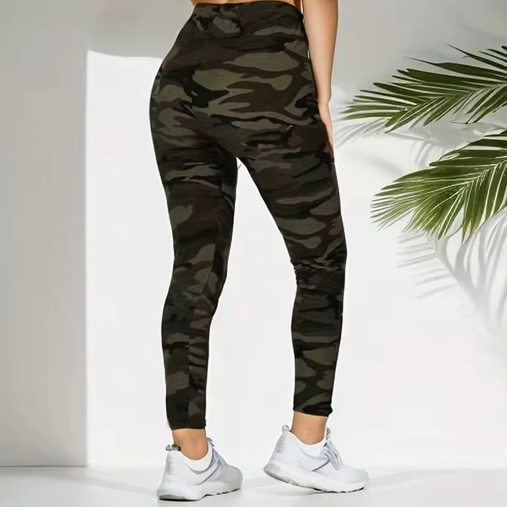 Camouflage Grey/Green Gym Leggings